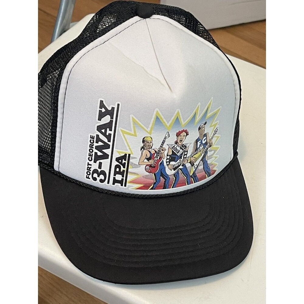 Fort George Brewing 3-Way Ipa Roped Snap Back Hat Cap Heavy Metal Guitar Shred